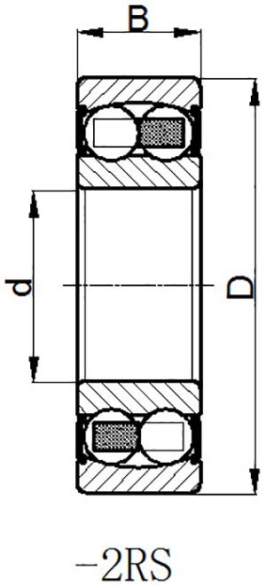 Self-aligning ball bearing - cross section diagram showing spherical outer ring raceway